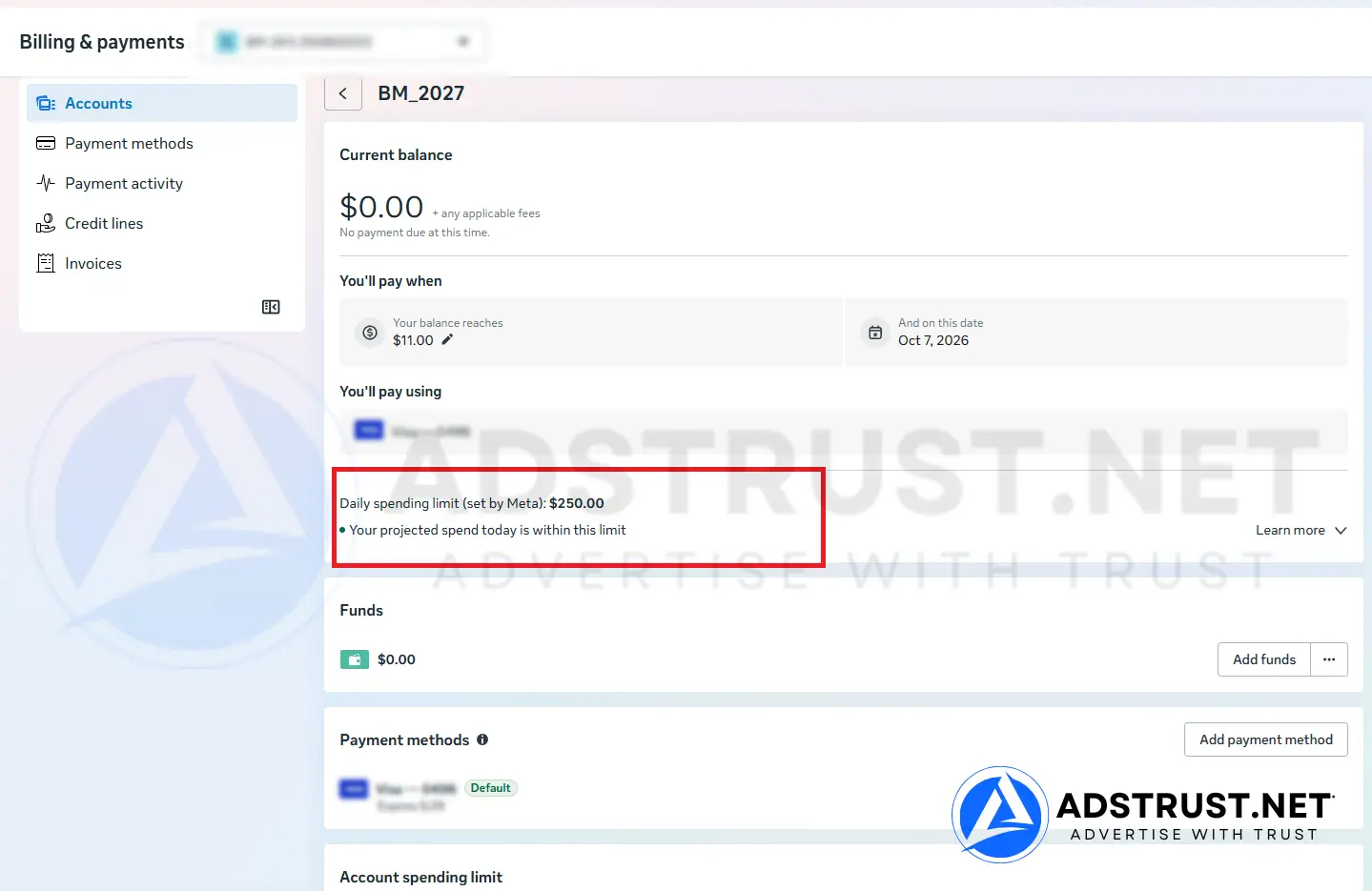 Buy Facebook Ad Accounts Share ($250 Daily Limit) 5 ad accounts 250 spent limit
