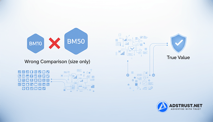 Why BM10 vs BM50 is the wrong comparison if you only look at size