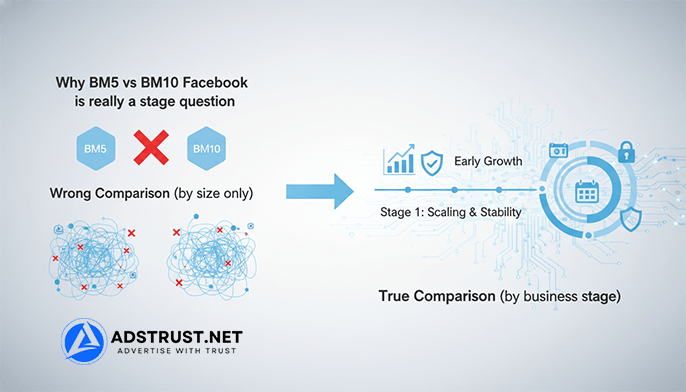 Why BM5 vs BM10 Facebook is really a stage question