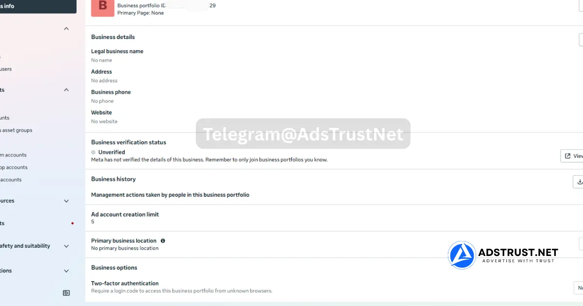 BM5 business manager facebook adstrust 0607
