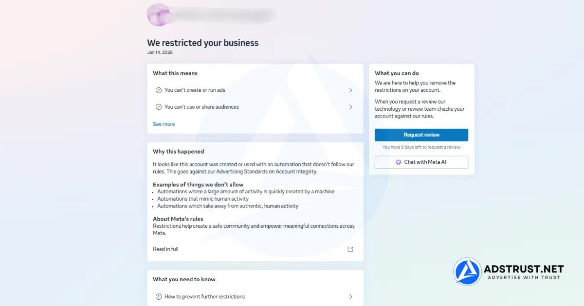 what evidence should you prepare before submitting a facebook business manager appeal