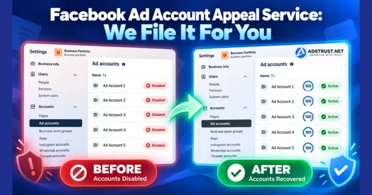 Meta restriction screen reading We restricted your ad account with the Account Integrity automation reason