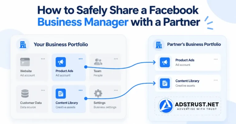 AdsTrust.net - Trusted Provider of Meta Advertising Accounts 11 Sharing specific Business Manager assets with a partner business